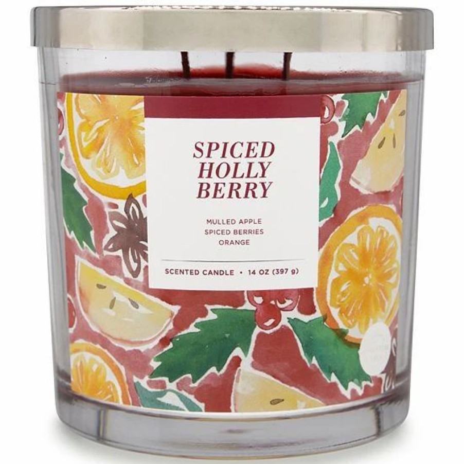 Home Decor * | Sonoma Goods For Life Spiced Holly Berry 14-Oz. Candle Jar