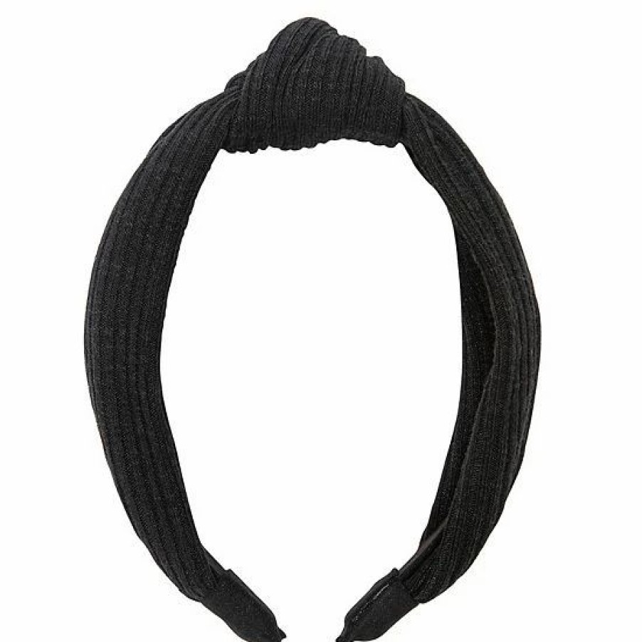 Home Decor * | Sonoma Goods For Life Black Ribbed Top Knot Headband