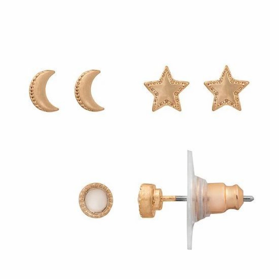 Womens * | Sonoma Goods For Life Whimsy Nickel Free Stud Earrings 3 Pack