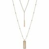 Womens * | Sonoma Goods For Life Rectangle Pendant High-Low Necklace