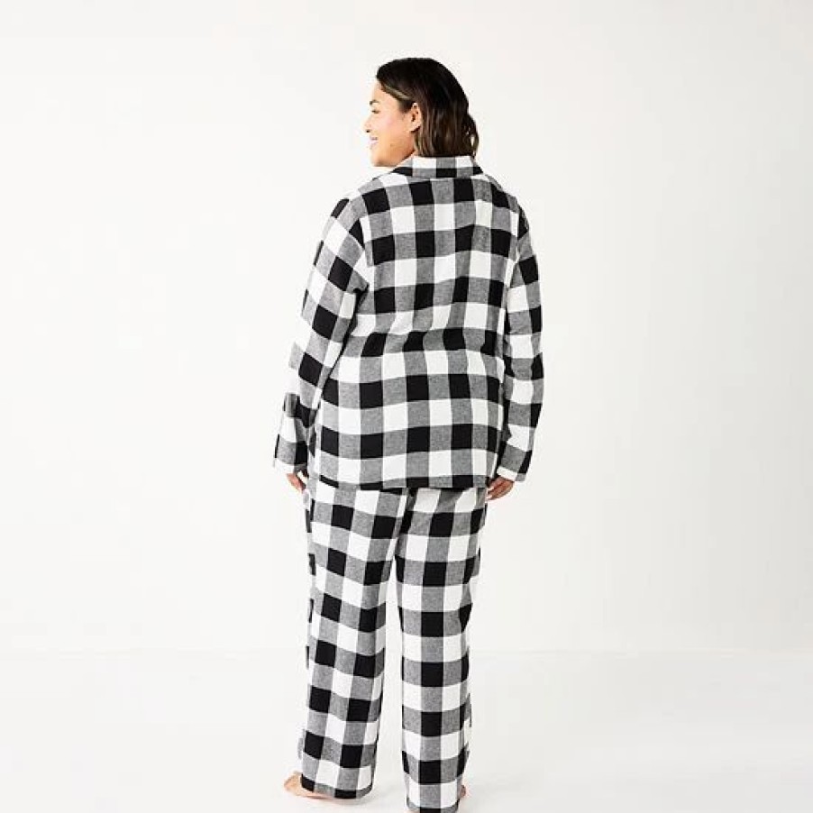 Mens * | Plus Size Sonoma Goods For Life Flannel Pajama Shirt & Pajama Pants Sleep Set