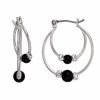 Womens * | Sonoma Goods For Life Women'S Silver-Tone Simulated Pearl Double Hoop Earrings