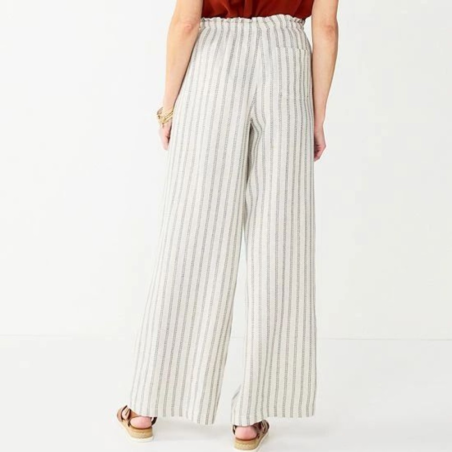 Mens * | Women'S Sonoma Goods For Life Wide-Leg Linen Blend Pants