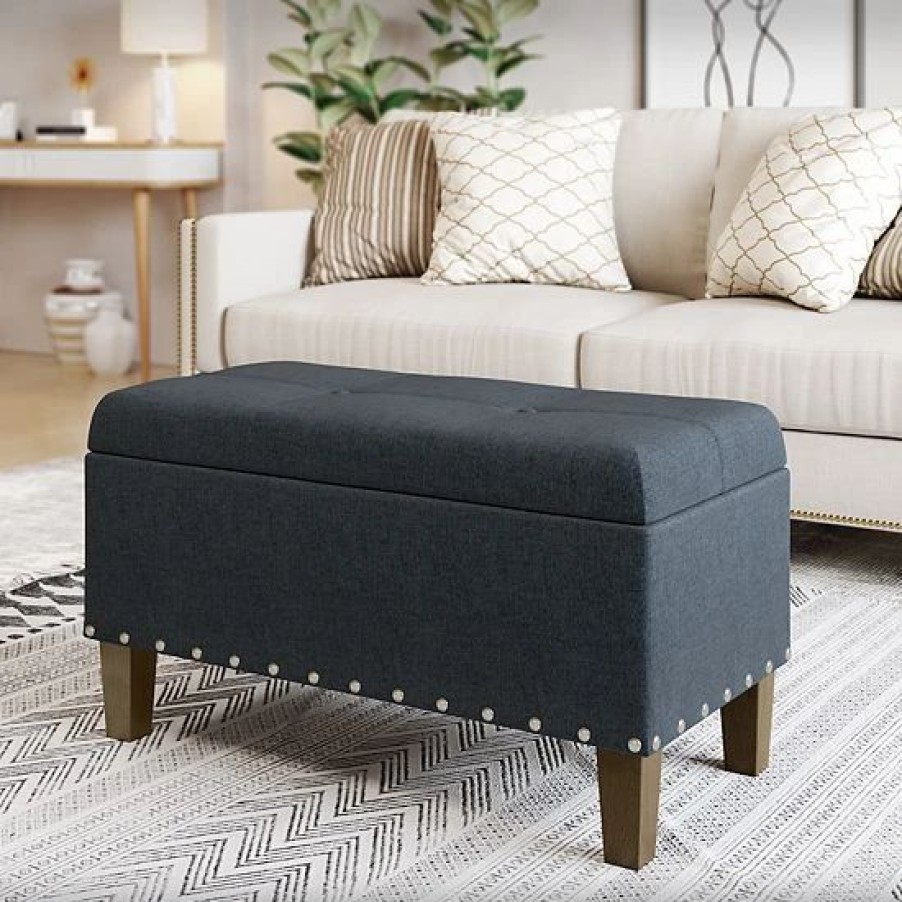 Furniture * | Sonoma Goods For Life Madison Storage Bench Ottoman