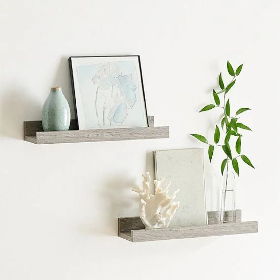 Home Decor * | Sonoma Goods For Life Gray Ledge Shelf Wall Decor 2-Piece Set