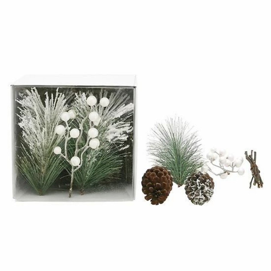 Home Decor * | Sonoma Goods For Life Artificial Berry Pinecone Frosted Vase Filler