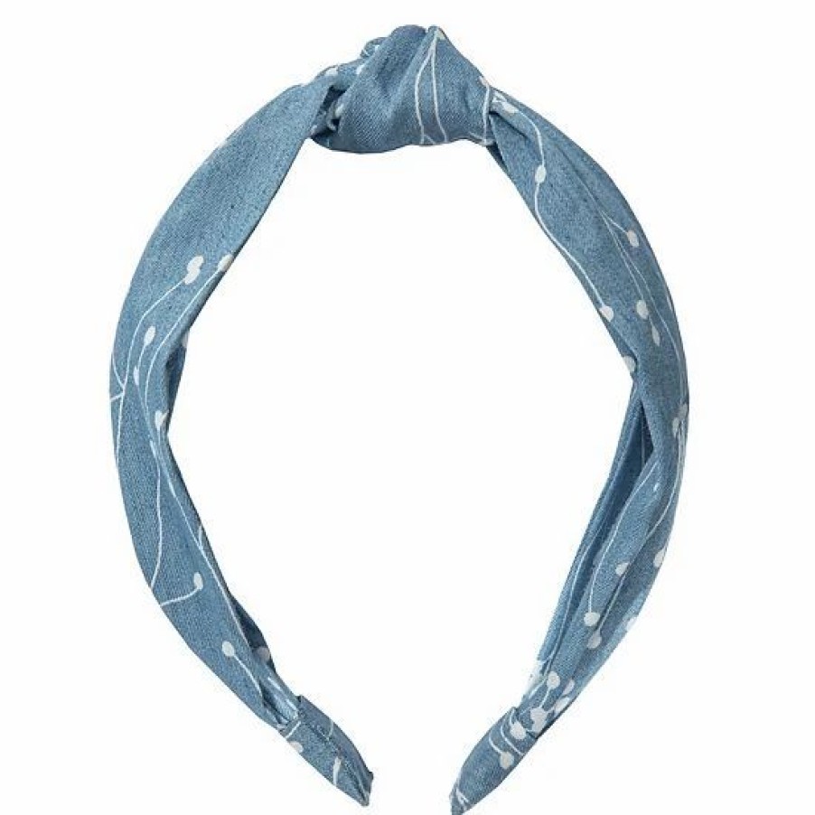 Home Decor * | Sonoma Goods For Life White Detailed Denim Top Knot Headband