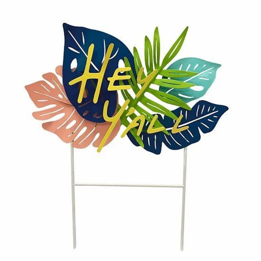 Home Decor * | Sonoma Goods For Life 'Hey Y'All' Palm Garden Stake