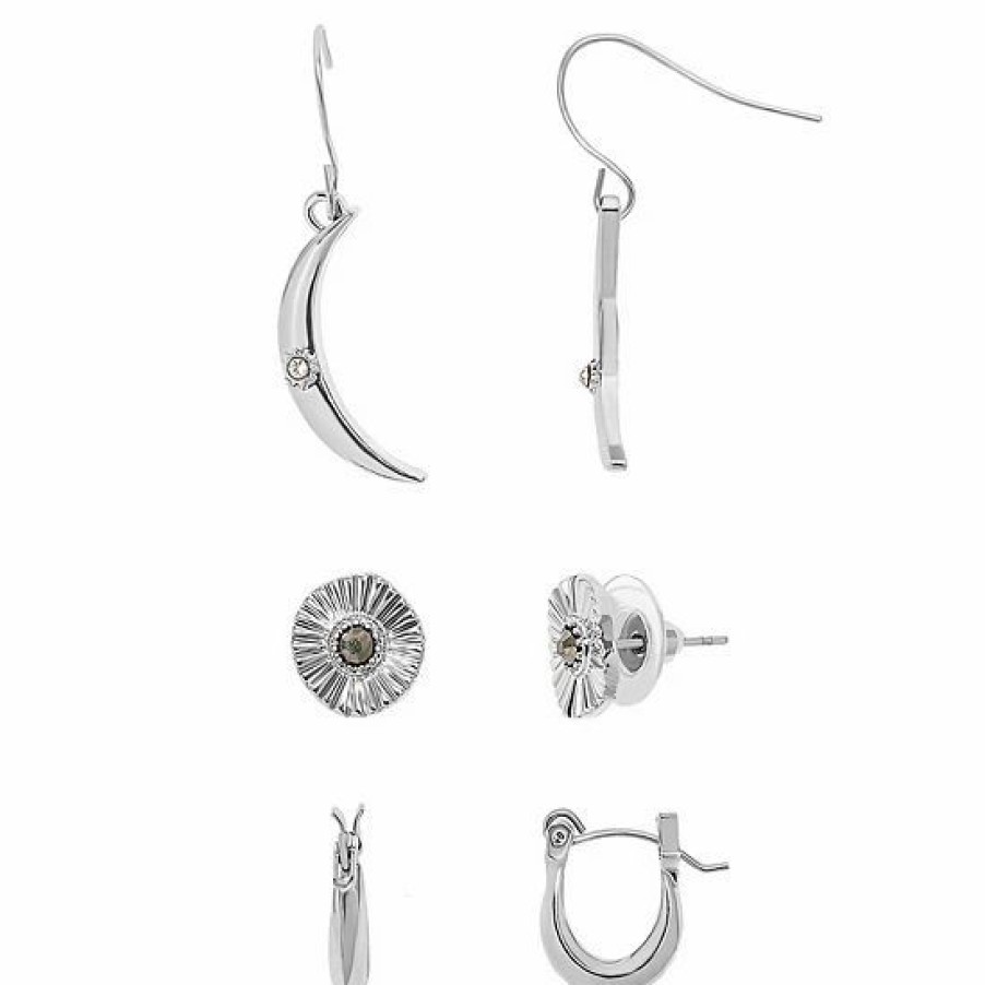 Womens * | Sonoma Goods For Life 3 Pack Celestial Multi Earring Set