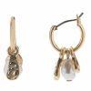 Womens * | Sonoma Goods For Life Organic Metal & Pearl Charms Hoop Earrings