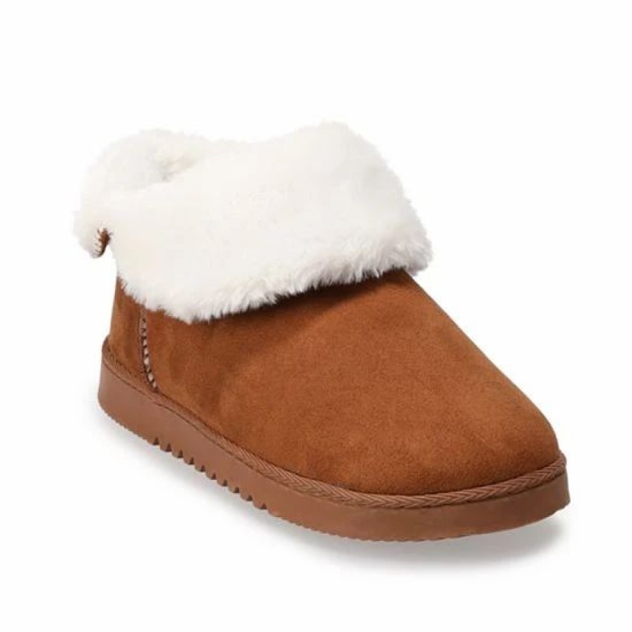 Womens * | Women'S Sonoma Goods For Life Faux Fur Lined Bootie Slippers