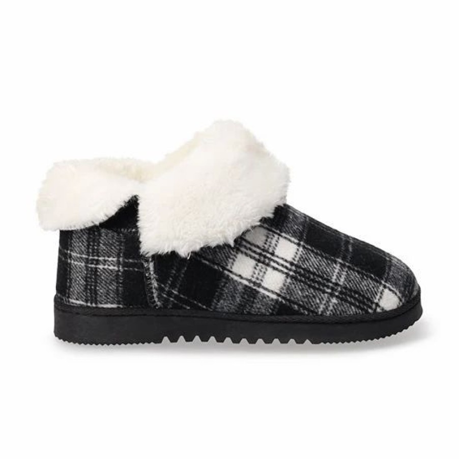 Womens * | Women'S Sonoma Goods For Life Faux Fur Lined Bootie Slippers