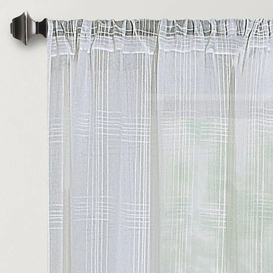 Home Decor * | Sonoma Goods For Life Window Pane Sheer 2-Pack Window Curtain Set