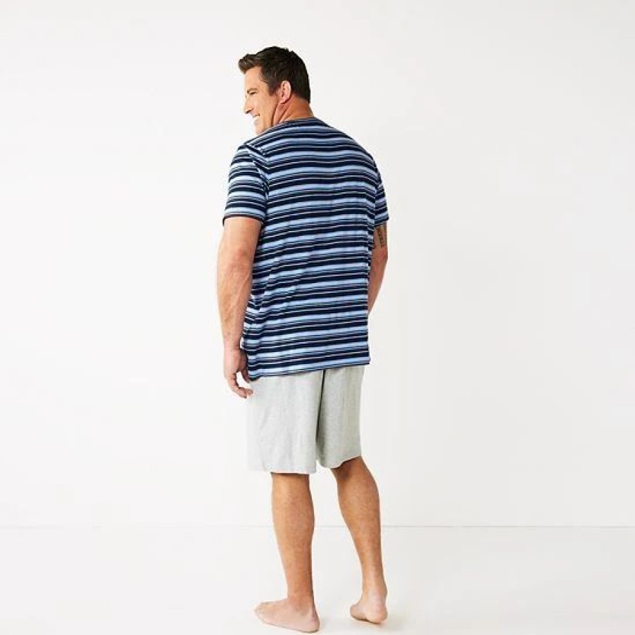 Mens * | Big & Tall Sonoma Goods For Life Crewneck Tee & Sleep Shorts Set