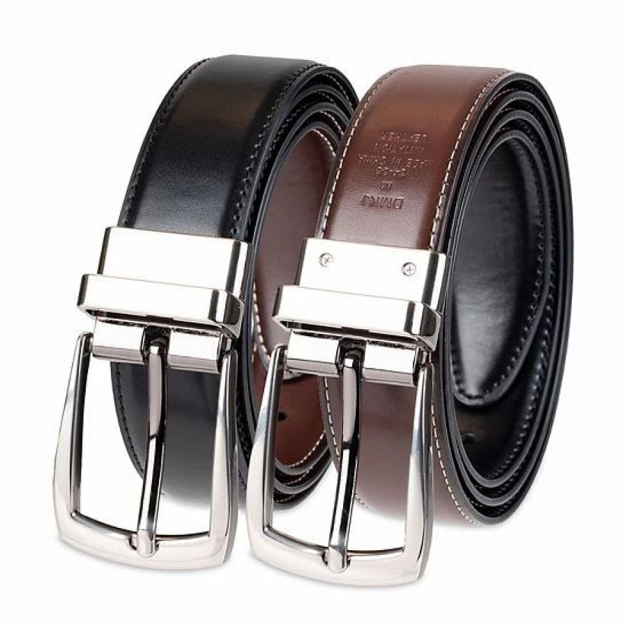 Mens * | Big & Tall Sonoma Goods For Life Classic Black-To-Tan Reversible Dress Belt