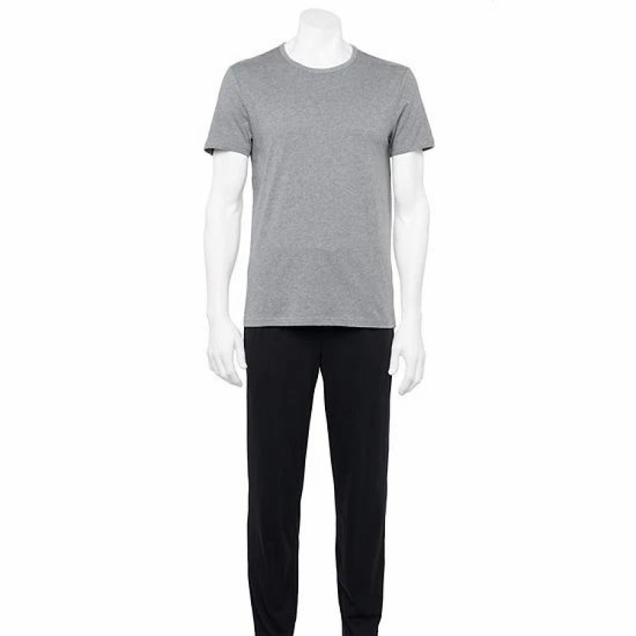 Mens * | Men'S Sonoma Goods For Life Supersoft Modern-Fit Crewneck Tee & Open-Bottom Pants Pajama Set