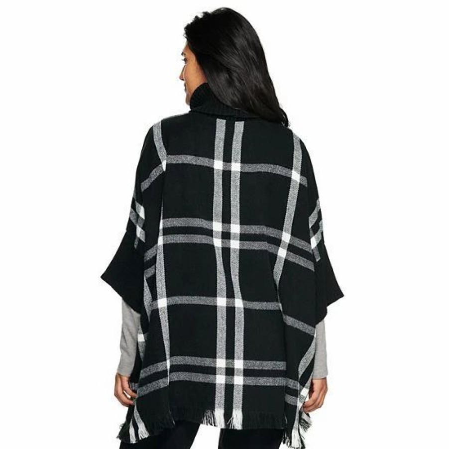 Mens * | Women'S Sonoma Goods For Life Turtleneck Poncho Red