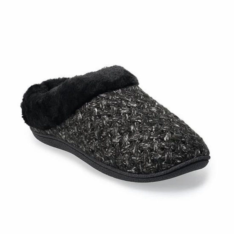 Womens * | Women'S Sonoma Goods For Life Cozy Knit Clog Marled Basket Weave Slippers