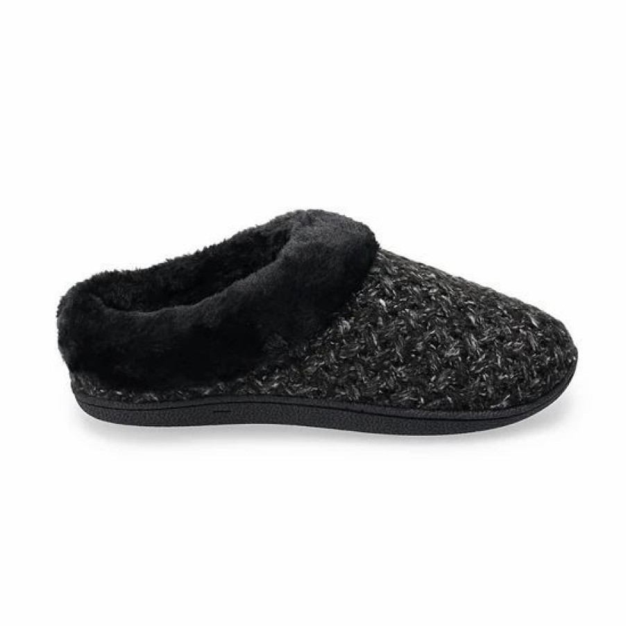 Womens * | Women'S Sonoma Goods For Life Cozy Knit Clog Marled Basket Weave Slippers