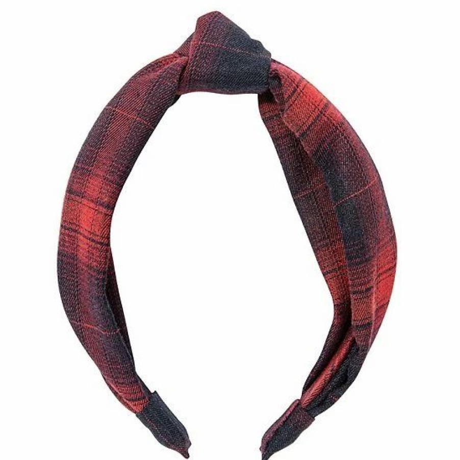 Home Decor * | Sonoma Goods For Life Red Plaid Top Knot Headband