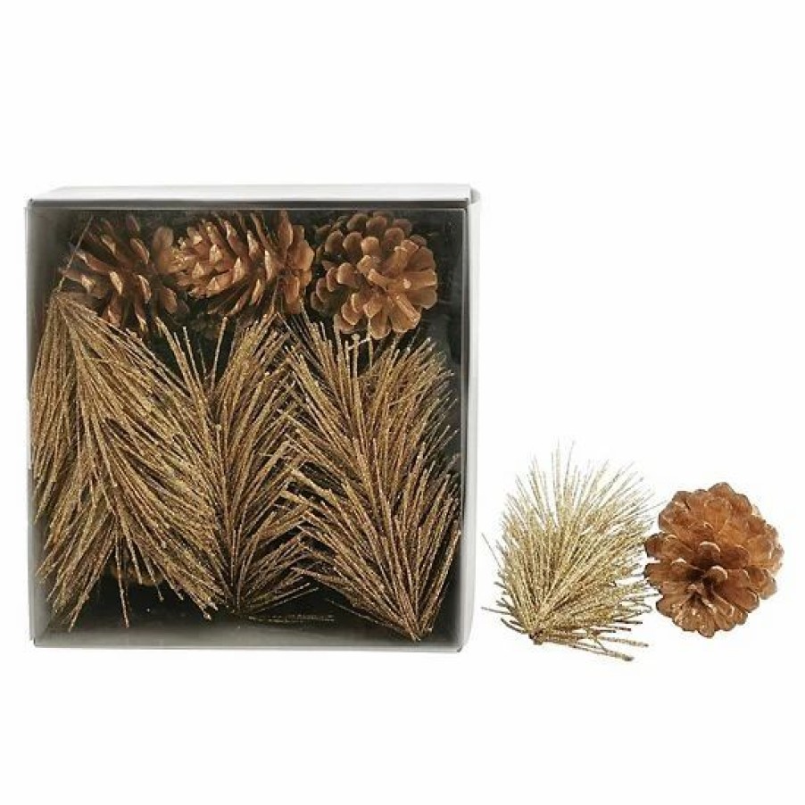 Home Decor * | Sonoma Goods For Life Glitter Artificial Cypress Pinecone Vase Fillers