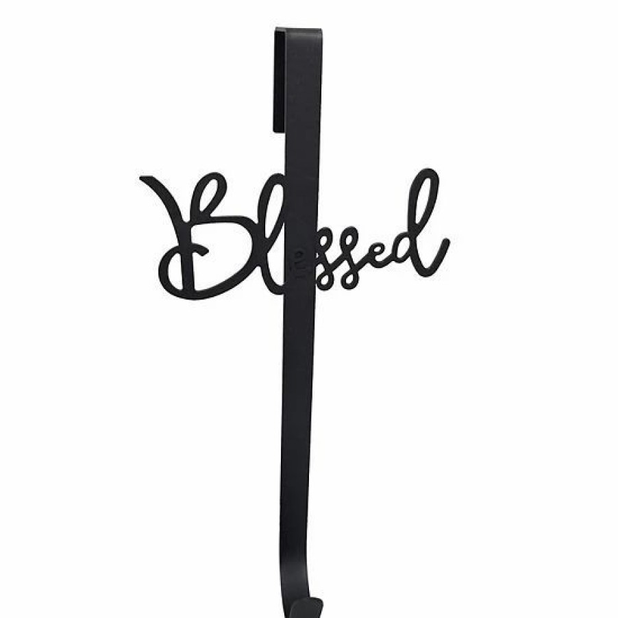 Home Decor * | Sonoma Goods For Life Black "Blessed" Wreath Holder