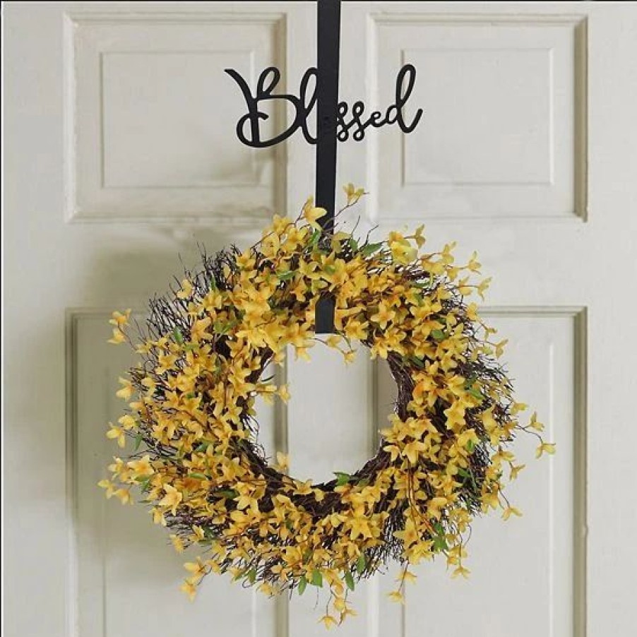 Home Decor * | Sonoma Goods For Life Black "Blessed" Wreath Holder