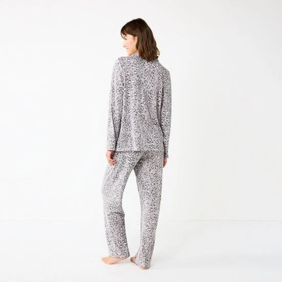 Mens * | Women'S Sonoma Goods For Life Velour Pajama Shirt & Pajama Pants Sleep Set