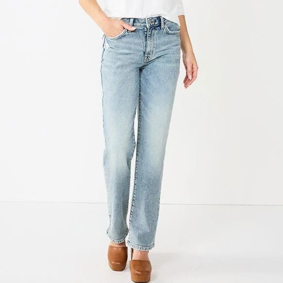 Mens * | Women'S Sonoma Goods For Life Ultra High Rise Vintage-Styled Straight-Leg Jeans