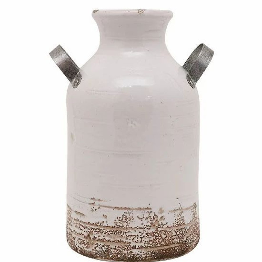 Home Decor * | Sonoma Goods For Life Farmhouse Milk Can Ceramic Vase