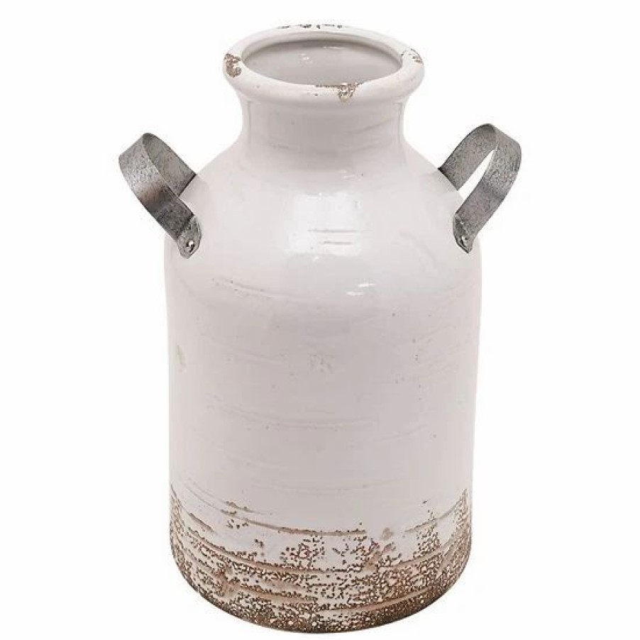 Home Decor * | Sonoma Goods For Life Farmhouse Milk Can Ceramic Vase