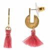 Womens * | Sonoma Goods For Life Pink Tassle Hoop Earrings