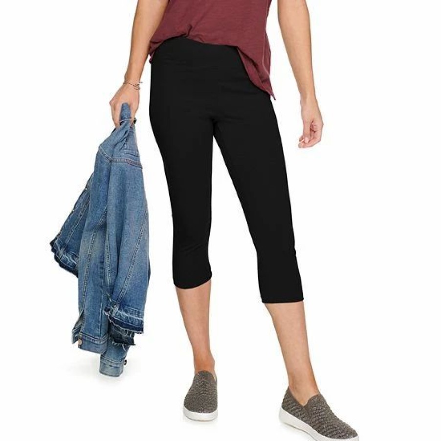 Mens * | Women'S Sonoma Goods For Life Wide-Waist Capri Leggings