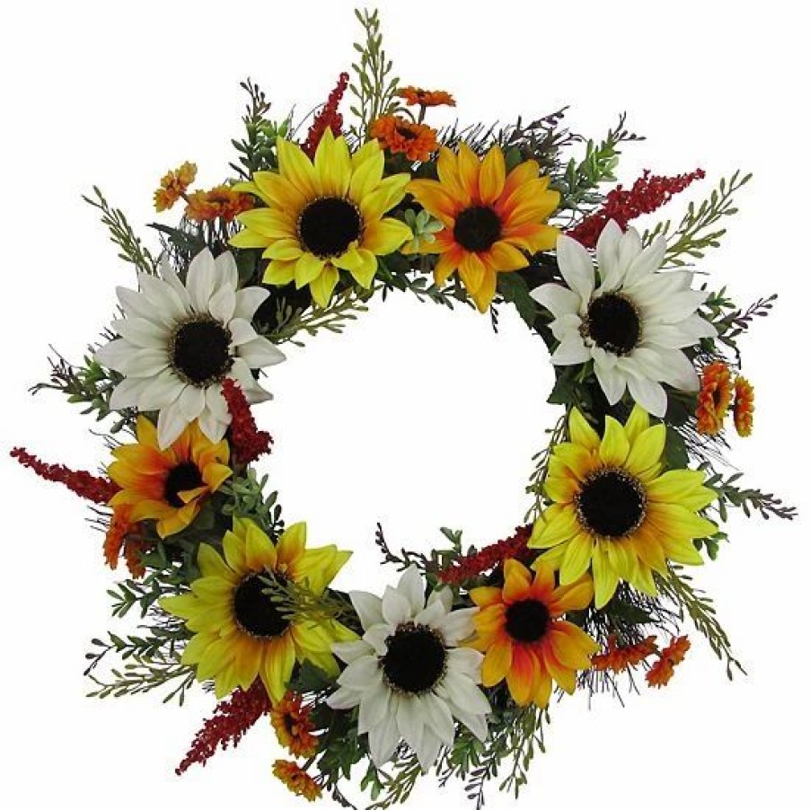 Home Decor * | Sonoma Goods For Life Artificial Sunflower Wreath