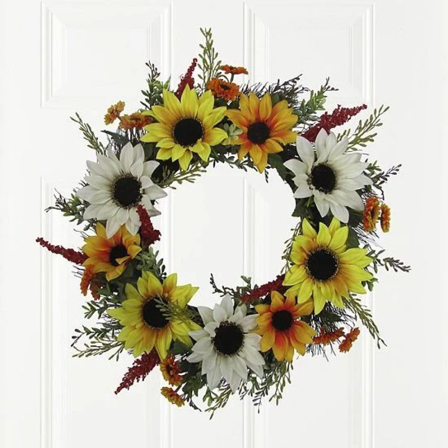 Home Decor * | Sonoma Goods For Life Artificial Sunflower Wreath