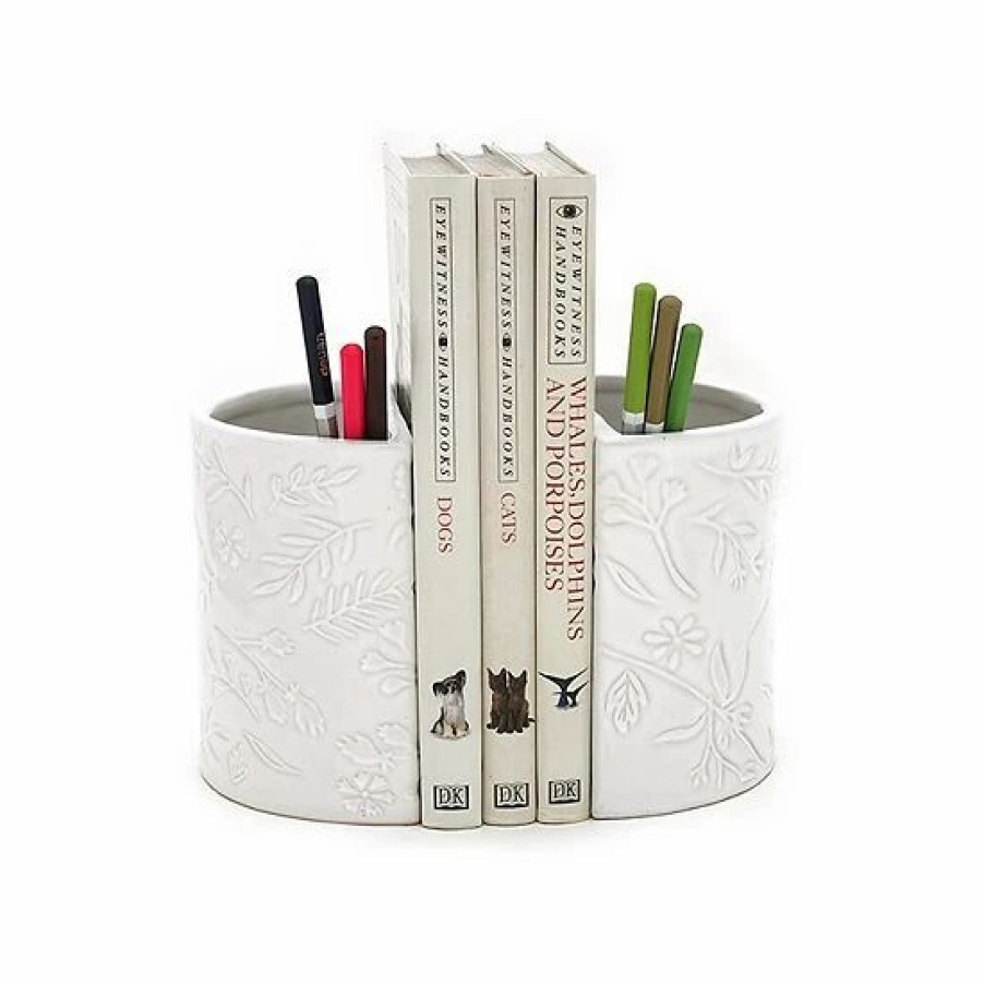 Home Decor * | Sonoma Goods For Life Floral Leaf Bookend 2-Piece Set