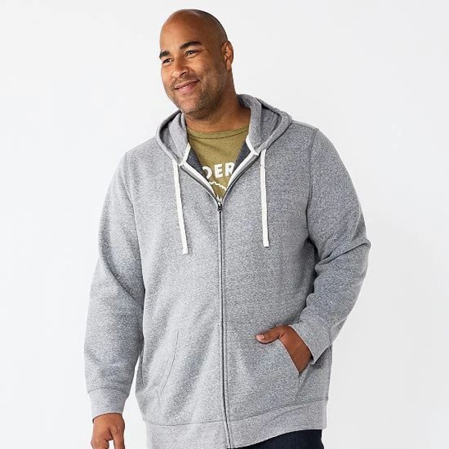 Mens * | Big & Tall Sonoma Goods For Life Full-Zip Fleece Hoodie