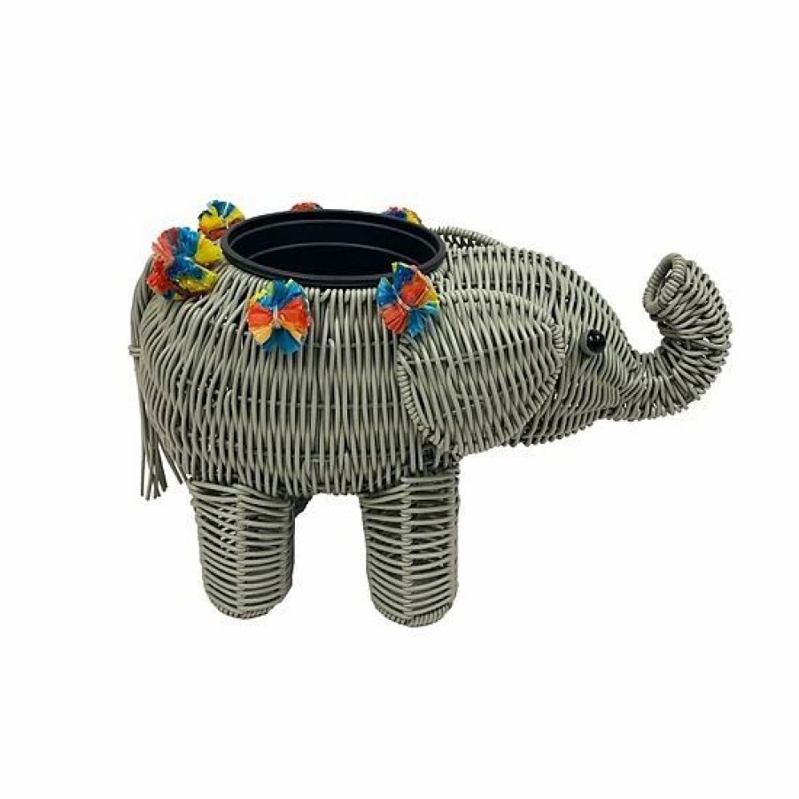 Home Decor * | Sonoma Goods For Life Woven Elephant Planter Table Decor