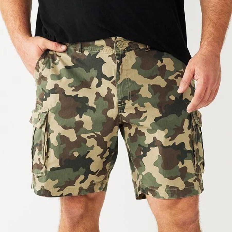 Mens * | Big & Tall Sonoma Goods For Life 10 Everyday Cargo Shorts