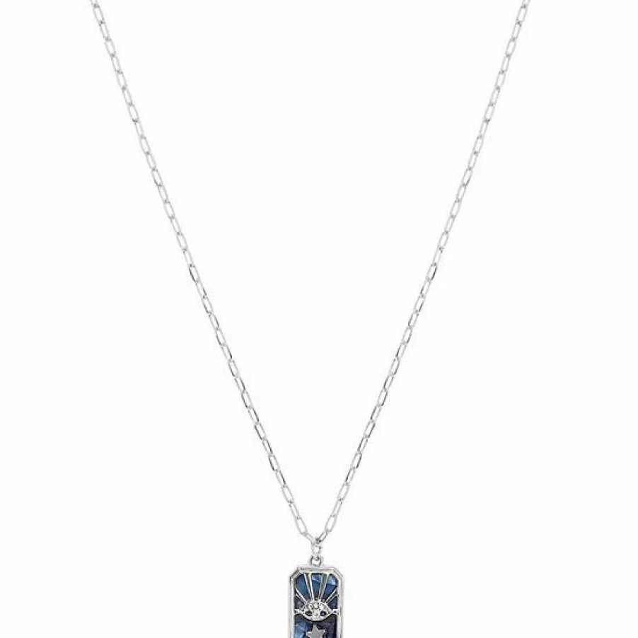 Womens * | Sonoma Goods For Life Blue Inlay With Evil Eye Pendant Necklace