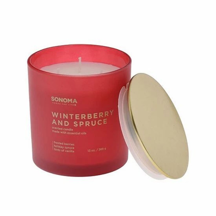 Home Decor * | Sonoma Goods For Life Winterberry And Spruce 13-Oz. Candle Jar