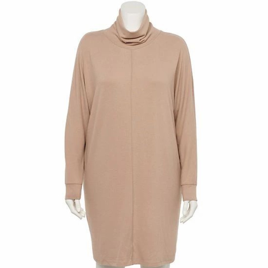 Mens * | Plus Size Sonoma Goods For Life Cowlneck Dolman Sleeve Dress