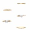 Womens * | Sonoma Goods For Life Pearl & Twisted Ring 5 Pack