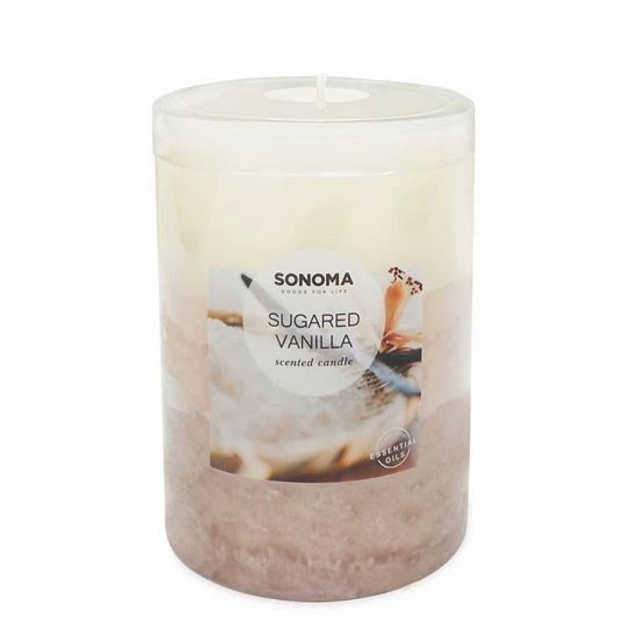 Home Decor * | Sonoma Goods For Life Sugared Vanilla 3 X 4 Pillar Candle