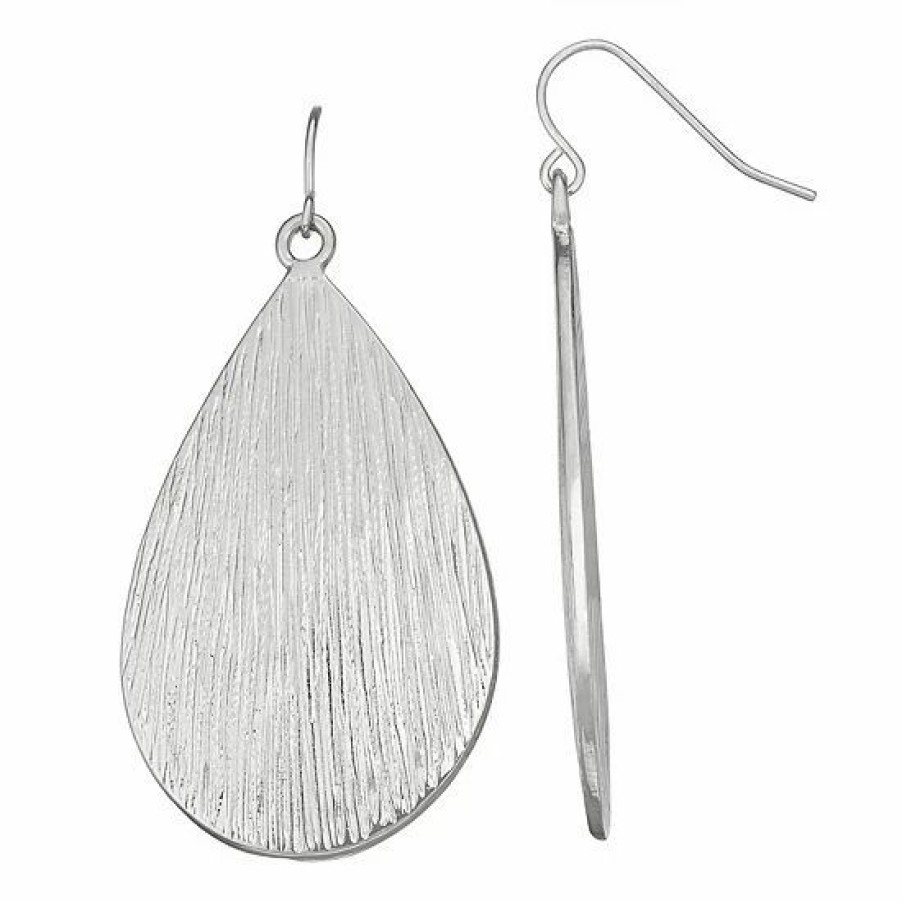 Womens * | Sonoma Goods For Life Textured Teardrop Drop Earrings