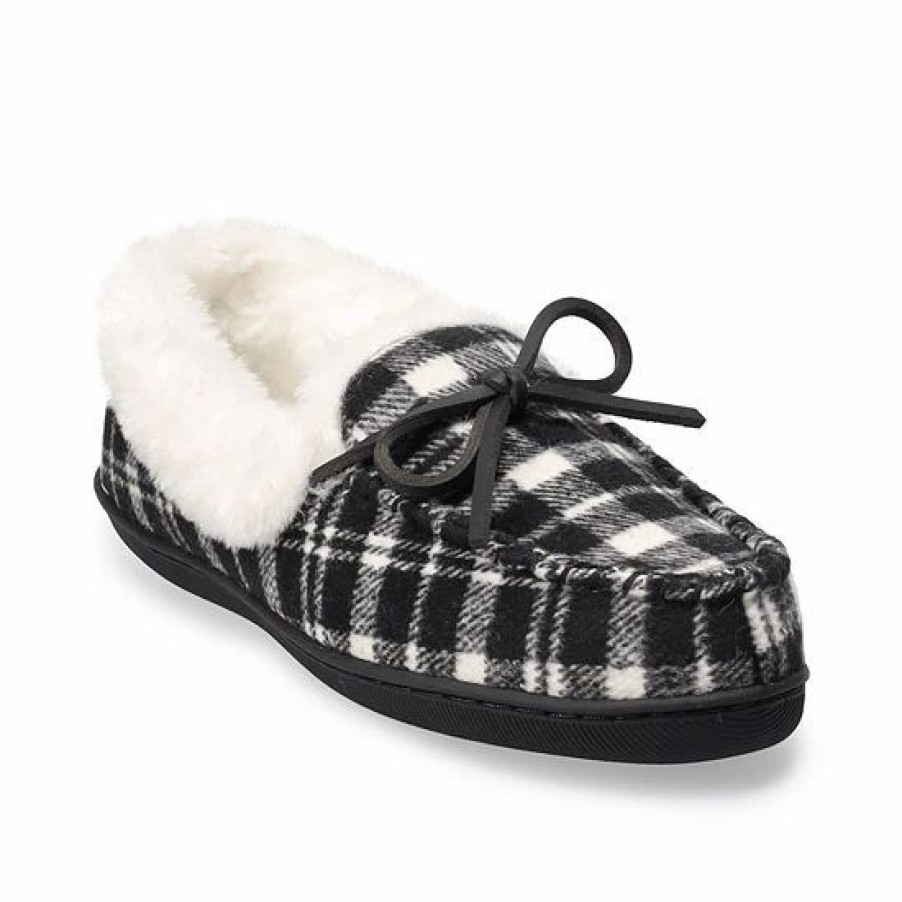 Womens * | Women'S Sonoma Goods For Life Plaid Felt Moccasin