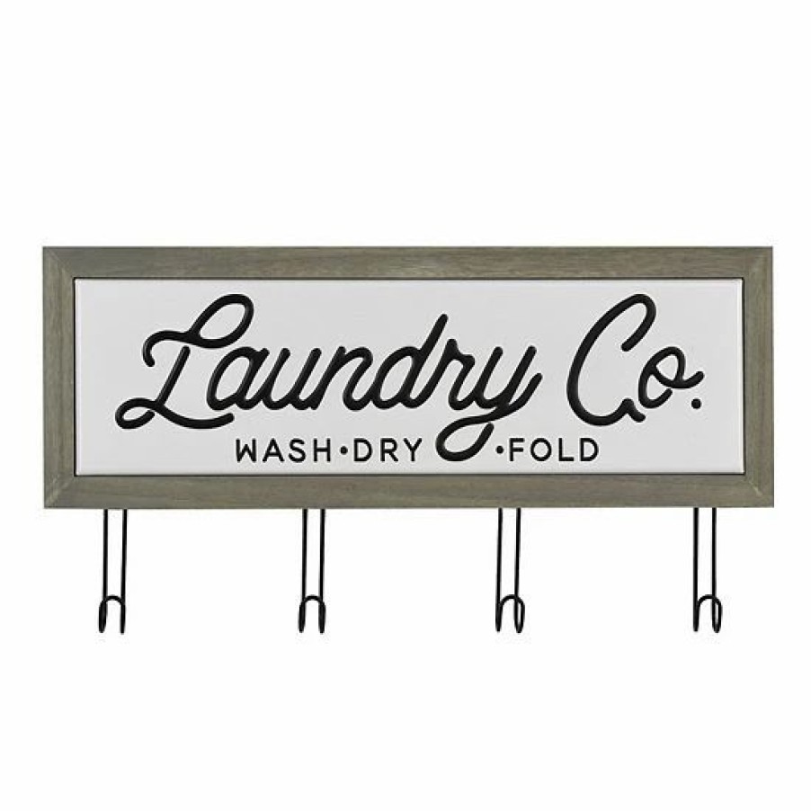 Home Decor * | Sonoma Goods For Life 4-Hook Laundry Co. Wall Decor