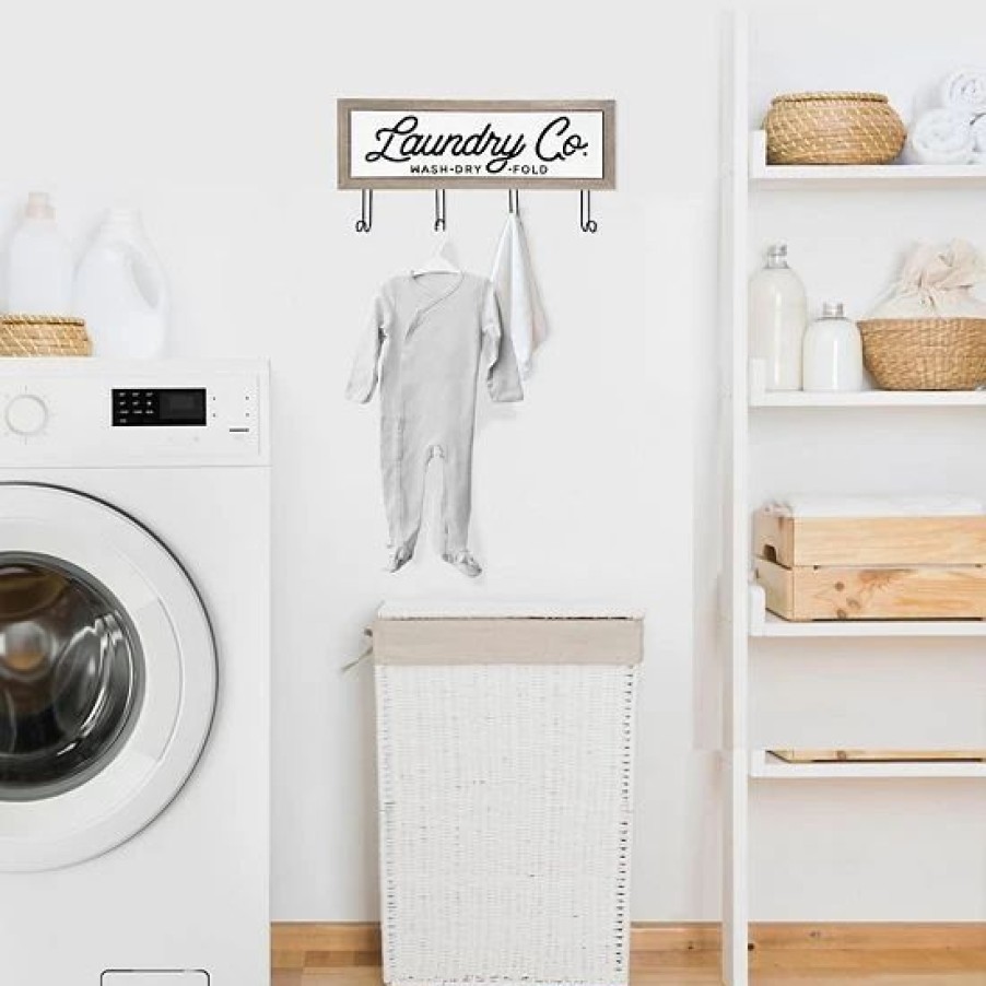 Home Decor * | Sonoma Goods For Life 4-Hook Laundry Co. Wall Decor