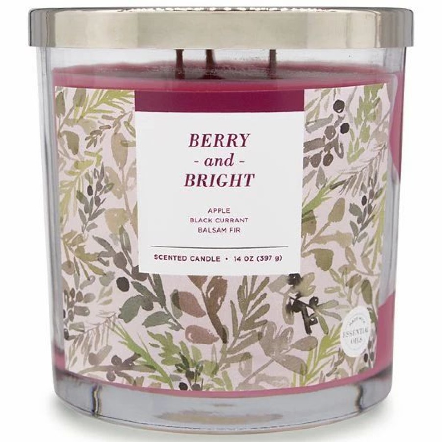 Home Decor * | Sonoma Goods For Life Berry & Bright 14-Oz. Candle Jar