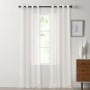 Home Decor * | Sonoma Goods For Life 2-Pack Crushed Voile Grommet Window Curtain Ivory